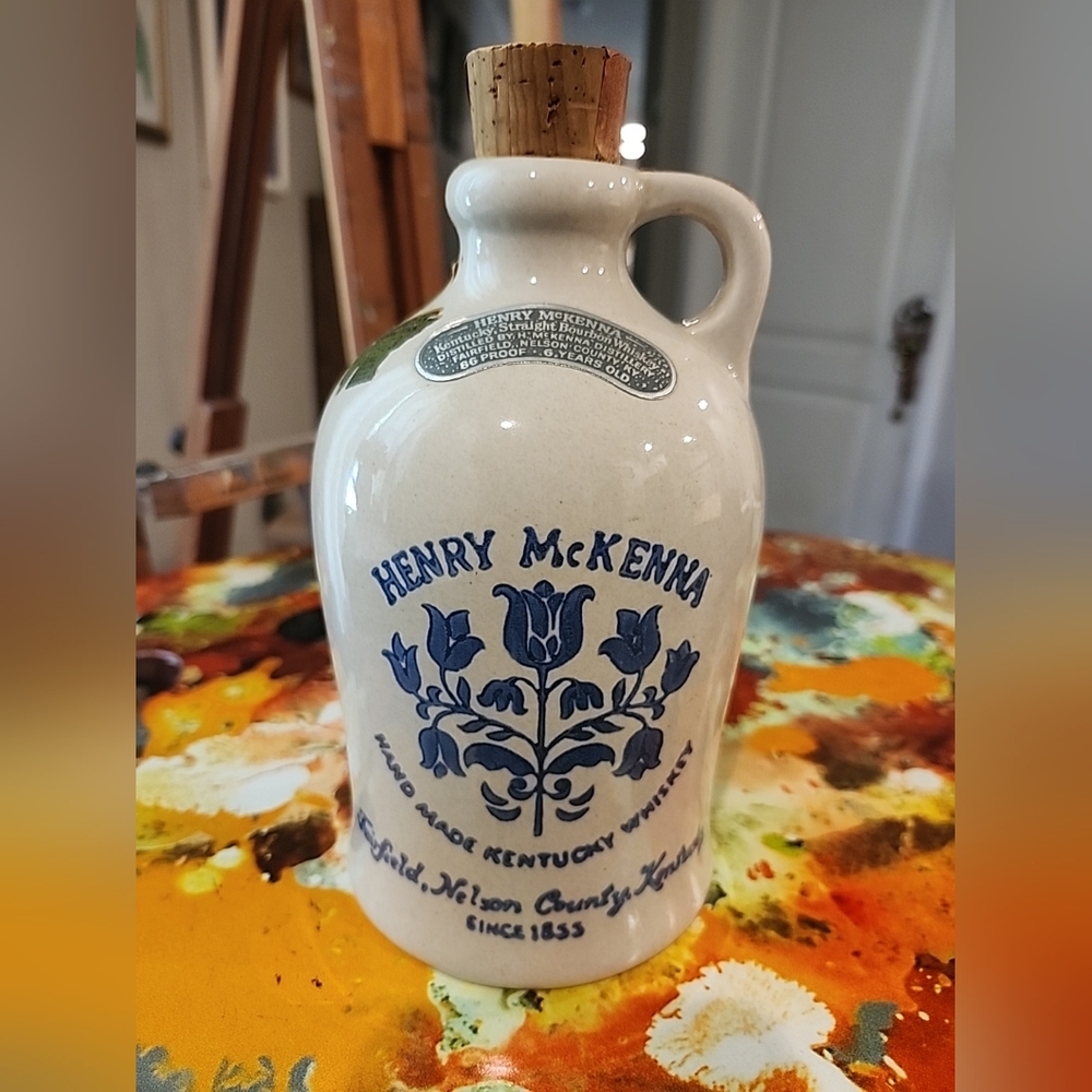 Vintage Henry McKenna stonewear 1960s Kentucky whiskey jug